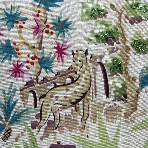 Vintage Maggie London Sweetheart Empire Waist Tropical Jungle Vacation Dress 12 - Picture 10 of 12